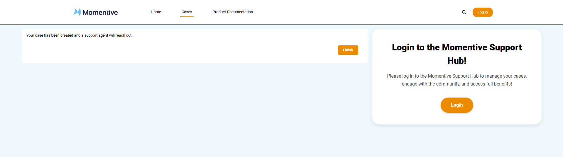 This is confirmation of the case creation.